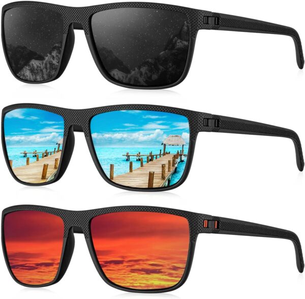 KALIYADI Polarized Sunglasses for Men, Lightweight Sun Glasses