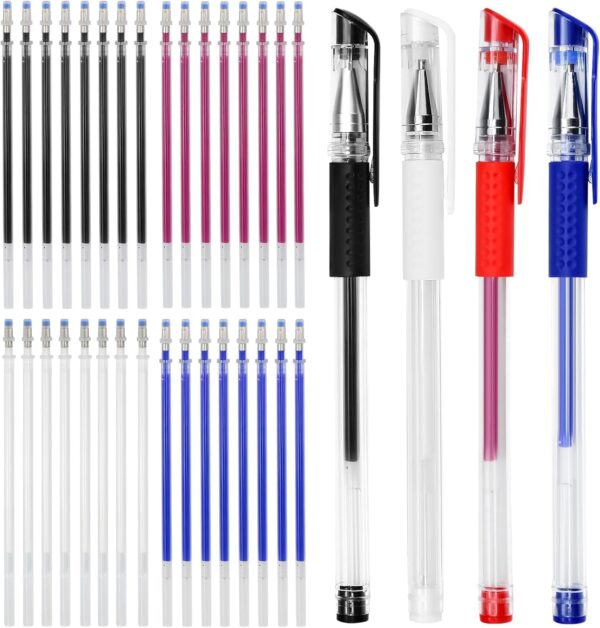 4 Colors Heat Erasable Pens: Fabric Marking Pens Disappearing