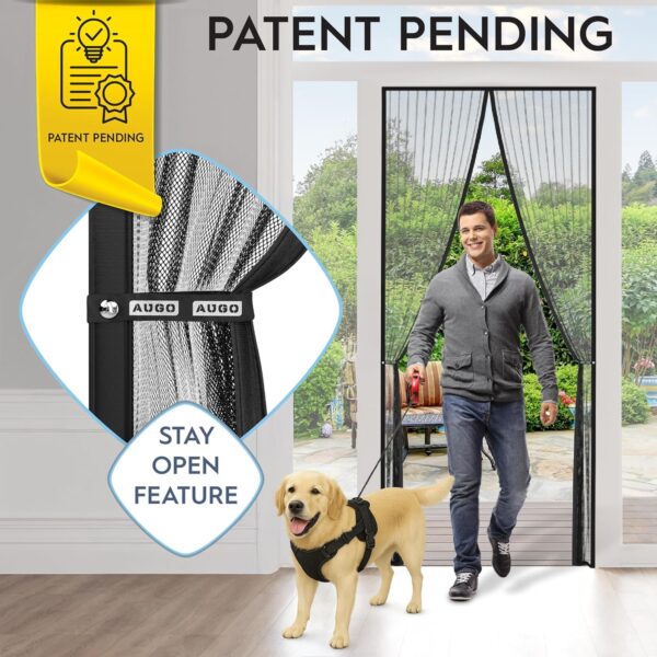 AUGO Magnetic Screen Door - Self Sealing, Heavy Duty, - Image 4