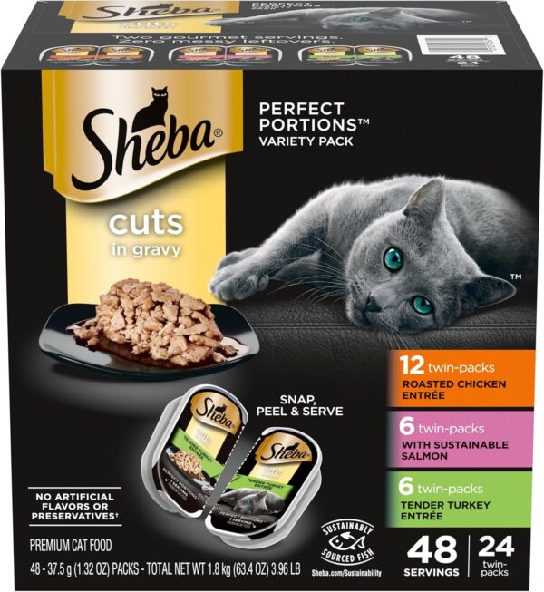 Sheba Perfect Portions Wet Cat Food Cuts in Gravy Variety