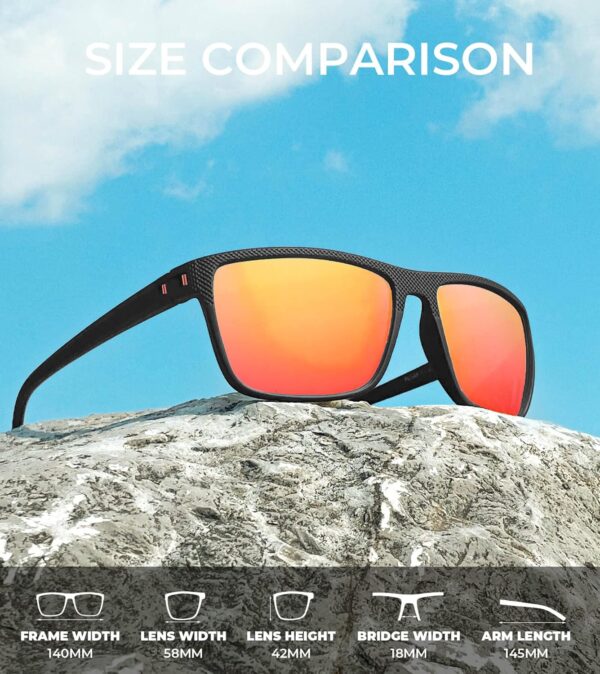 KALIYADI Polarized Sunglasses for Men, Lightweight Sun Glasses - Image 2
