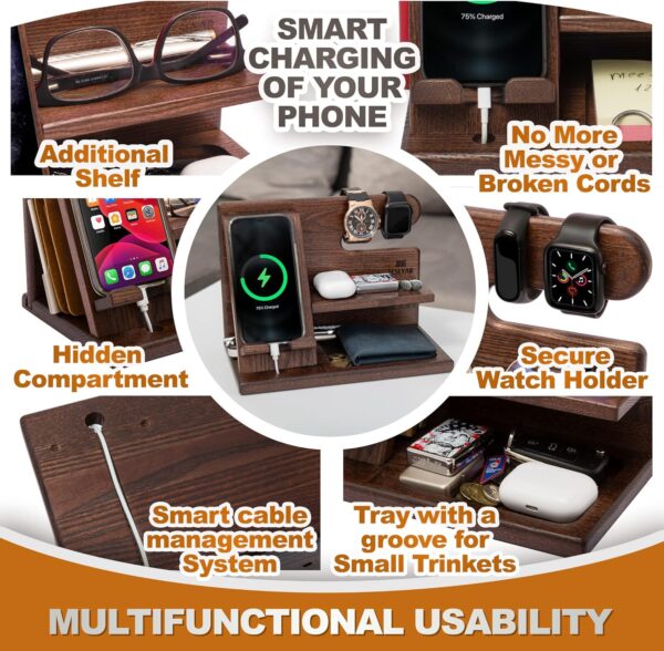 TESLYAR Wood Phone Docking Station - Image 2