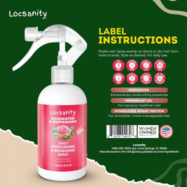 Locsanity Daily Moisturizing Refreshing Spray for Locs, - Image 4