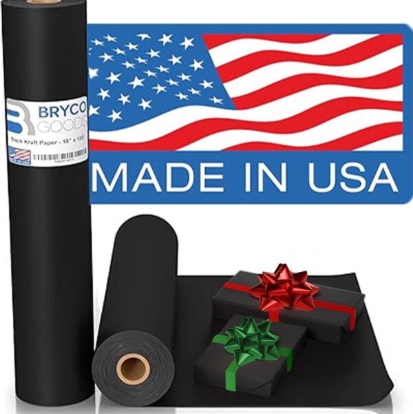Bryco Goods Black Kraft Paper Roll - 18 Inch x 100 Feet -