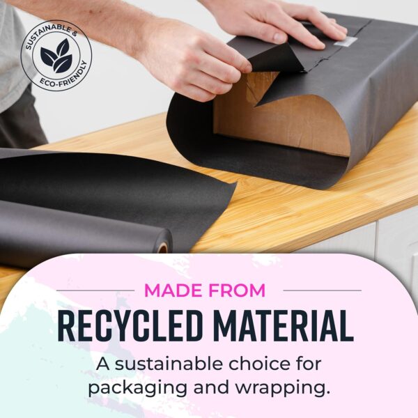 Bryco Goods Black Kraft Paper Roll - 18 Inch x 100 Feet - - Image 2