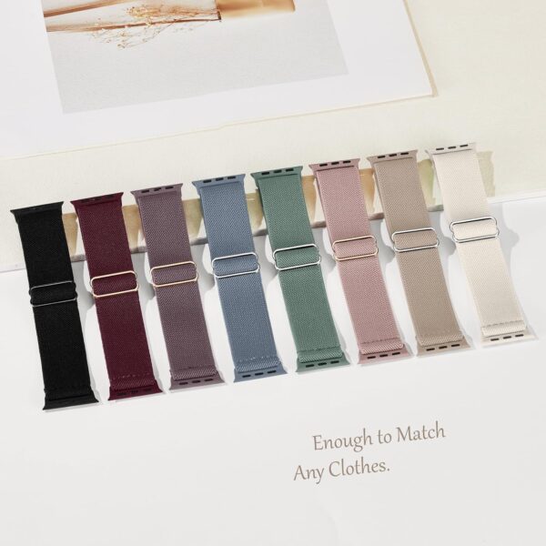 8 Pack Stretchy Solo Loop Band Compatible with Apple - Image 3