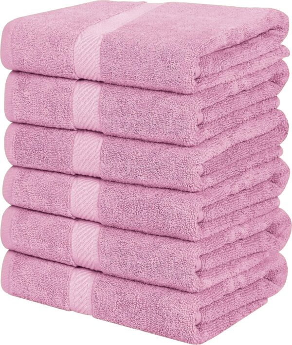 Utopia Towels 6 Pack Medium Bath Towel Set, 24 by 48 Inches