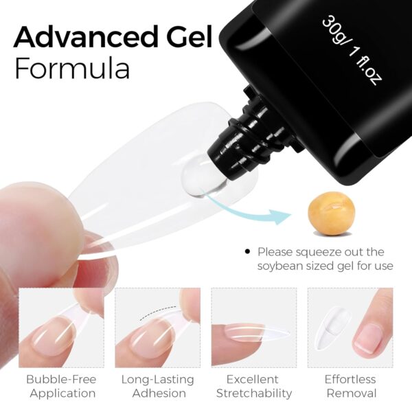 TOMICCA 4 in 1 Nail Glue for Press Ons 30g Gel Nail Glue - Image 3