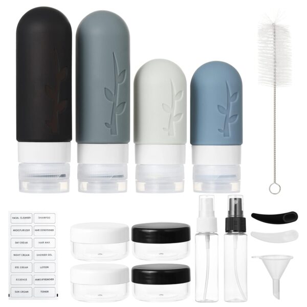 18pack Travel Bottles for Toiletries,TSA Approved Silicone - Image 3