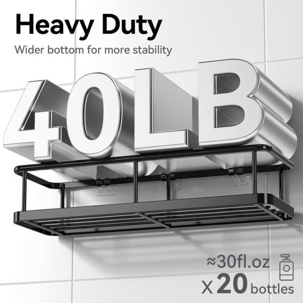 YASONIC Shower Caddy, 100% Rustproof Shower Shelves for - Image 4