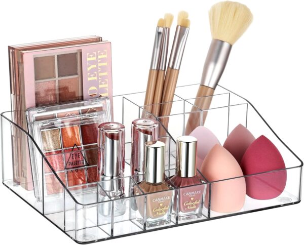 Vtopmart 1 Tier Clear Makeup Organizer, Cosmetic Storage for
