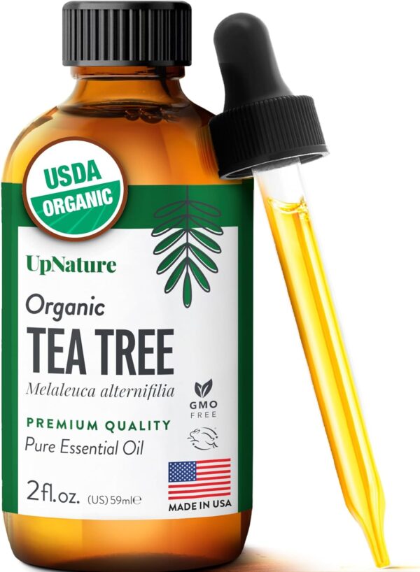 UpNature Organic Tea Tree Oil - 100% Pure Tea Tree Oil for Skin,