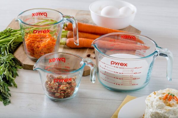 Pyrex Essentials (3-Pack) Glass Measuring Cups Set, - Image 2