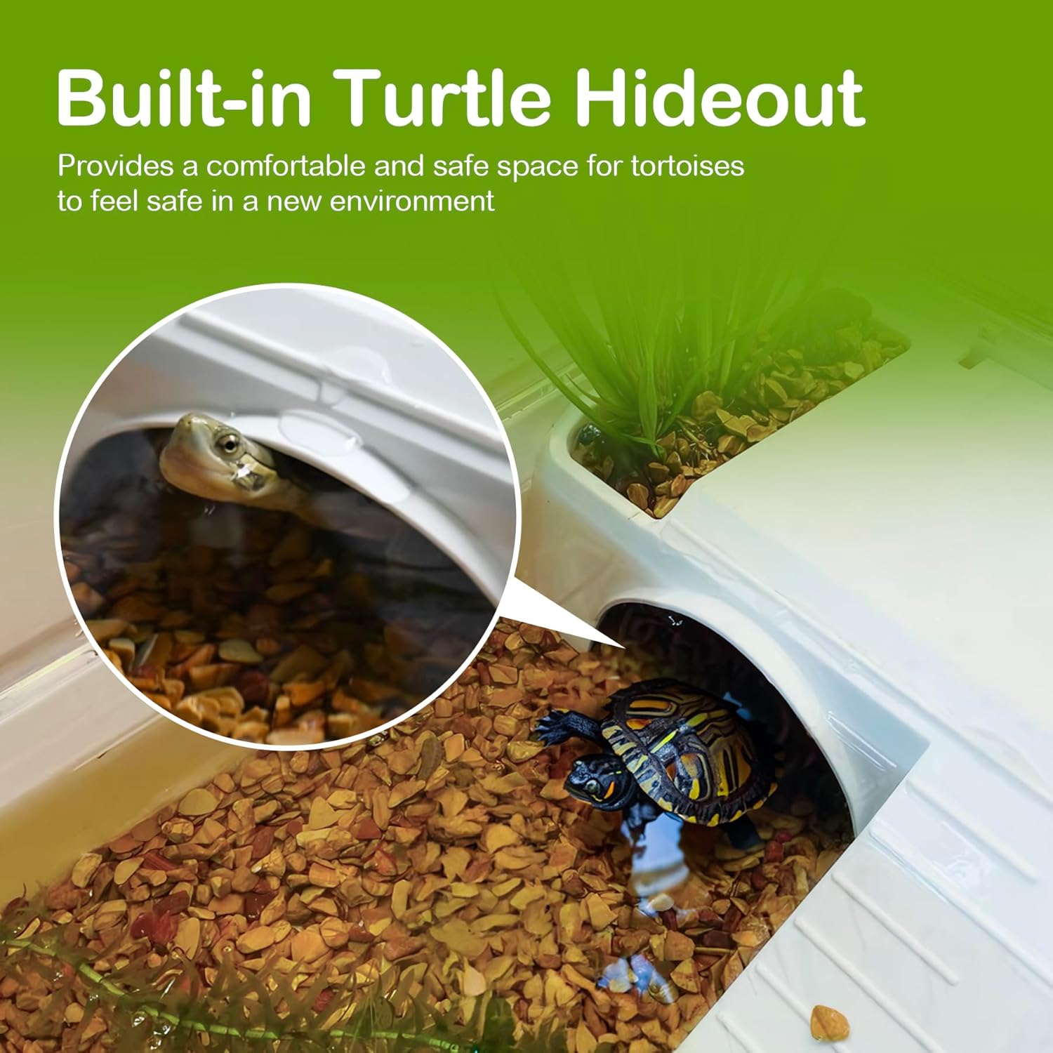 Turtle Tank Habitat Kit,Aquatic Tortoise Enclosure Starter - Image 3
