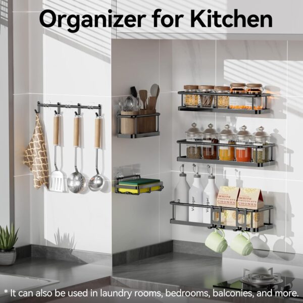YASONIC Shower Caddy, 100% Rustproof Shower Shelves for - Image 2