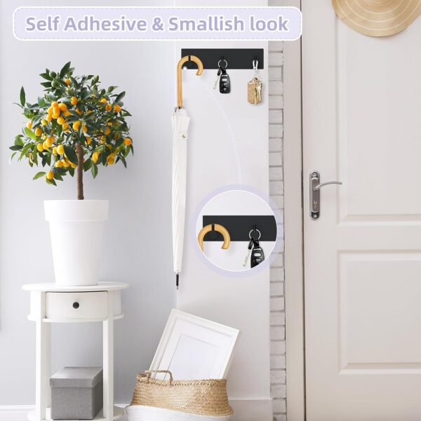 VIS'V Key Holder Wall Mount, Small Metal Self Adhesive - Image 3