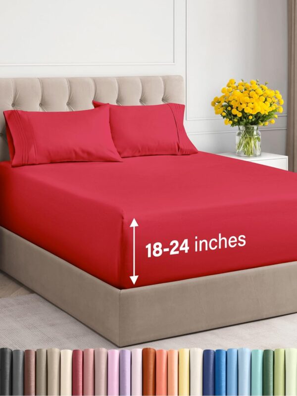Extra Deep Twin Sheet Set - 4 Piece Breathable & Cooling Sheets