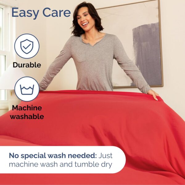 Extra Deep Twin Sheet Set - 4 Piece Breathable & Cooling Sheets - Image 3