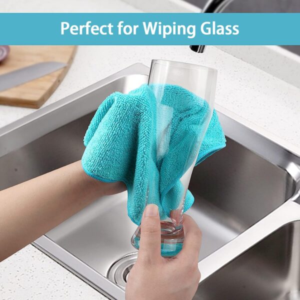 HOMEXCEL Microfiber Cleaning Cloth,12 Pack Cleaning Rags, - Image 4