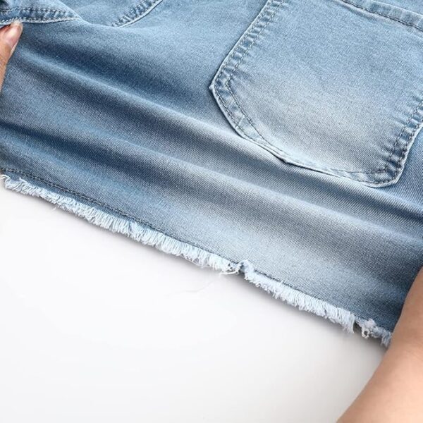 THUNDER STAR Women Mid Rise Ripped Stretchy - Image 4