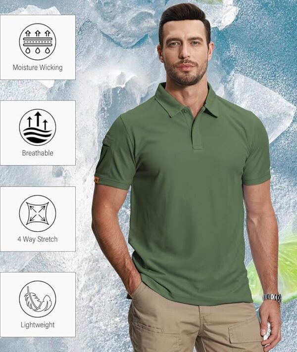ZITY 5 Pack Mens Polo Shirt Short Sleeve Sports Golf Tennis - Image 2