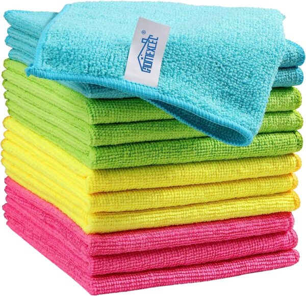 HOMEXCEL Microfiber Cleaning Cloth,12 Pack Cleaning Rags,