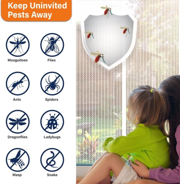 Magnetic Screen Door, Keep Bugs Out, Pet & Kid Friendly - Image 2