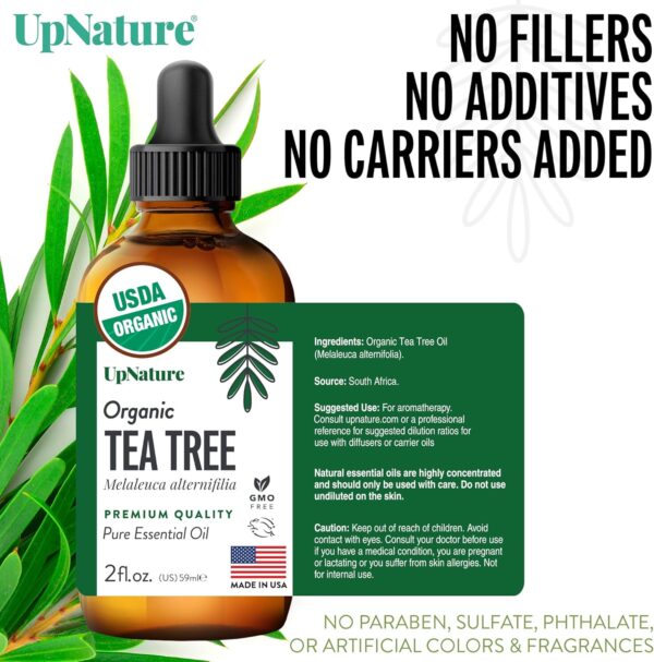 UpNature Organic Tea Tree Oil - 100% Pure Tea Tree Oil for Skin, - Image 3