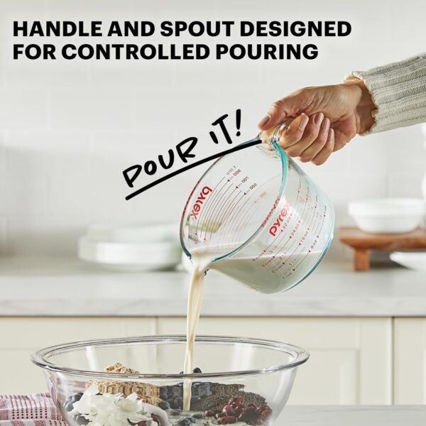 Pyrex Essentials (3-Pack) Glass Measuring Cups Set, - Image 3