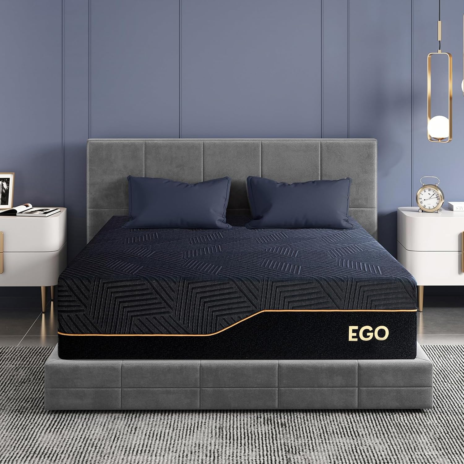 EGOHOME 14 Inch King Size Memory Foam Mattress for