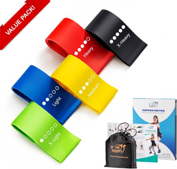 Fit Simplify Resistance Loop Exercise Bands with Instruction - Image 3