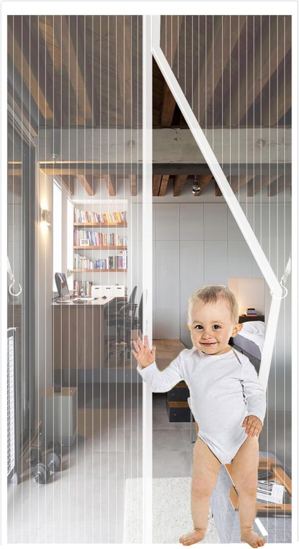 White Magnetic Screen Door Fit Door Size 32 x 80 inch,Screen