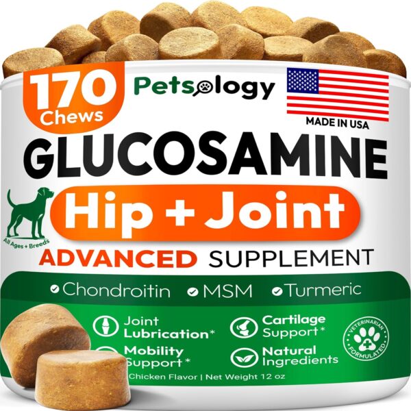 Glucosamine for Dogs - Hip and Joint Supplement for Dogs -
