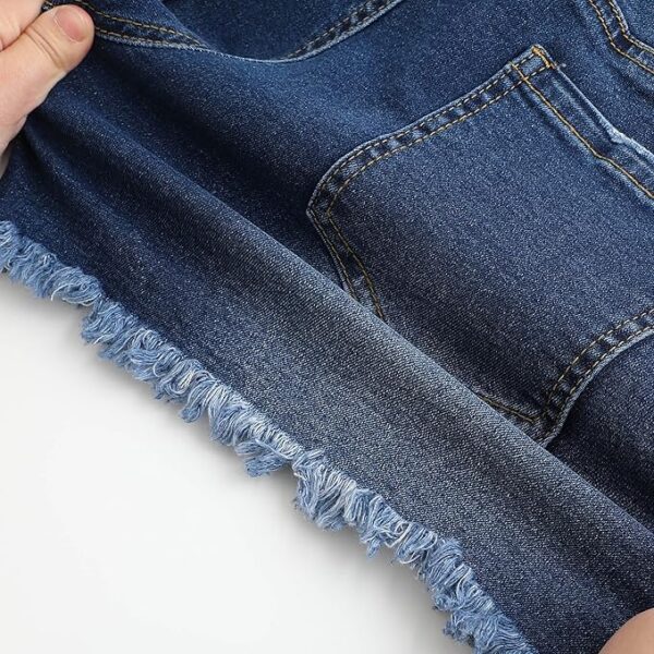 THUNDER STAR Women Mid Rise Ripped Stretchy - Image 2