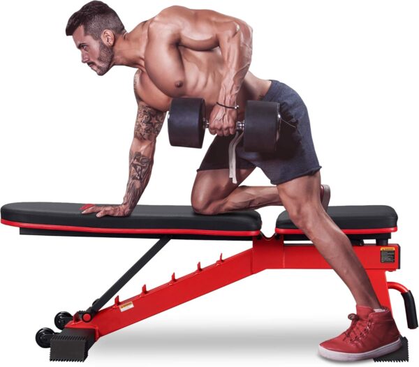 DERACY Adjustable Weight Bench for Full Body Workout - Image 4