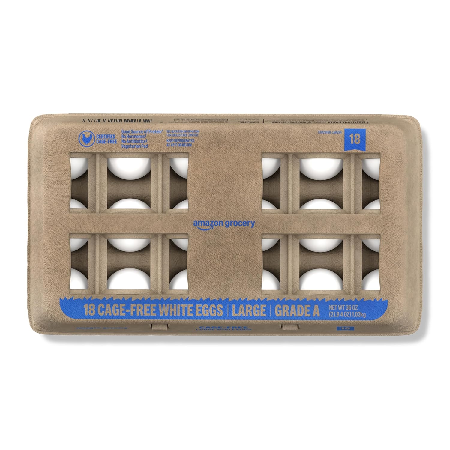 Amazon Grocery, Cage-Free Large White Eggs, Grade A, 18 Ct - Image 2