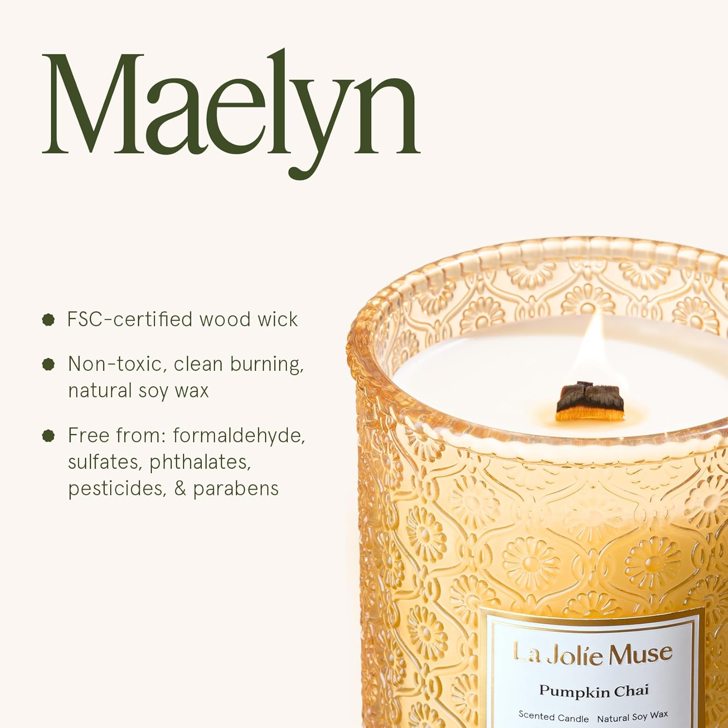 LA JOLIE MUSE Pumpkin Candle, Fall Candles for Home Scented - Image 2