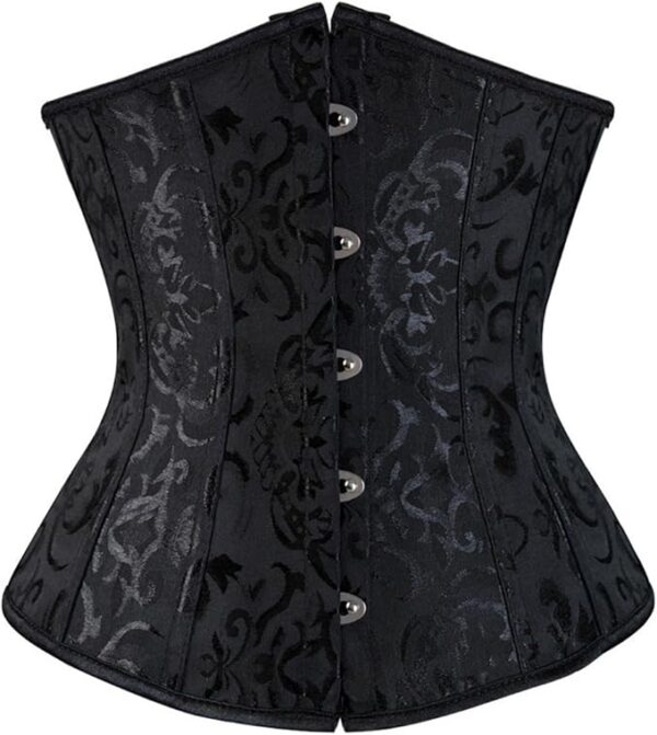 Zhitunemi Women's Lace Up Boned Jacquard Brocade Waist