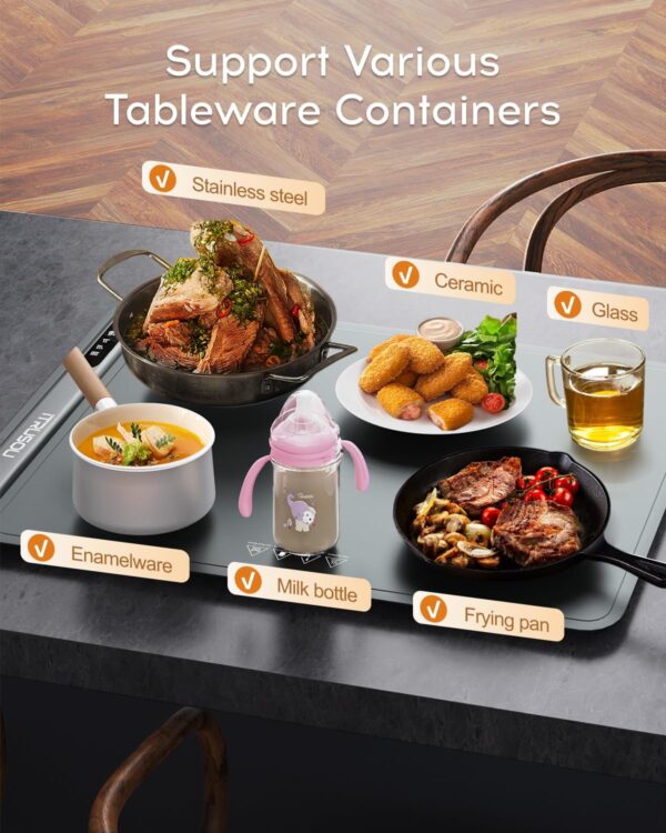 Electric Warming Tray - Full Surface Heating, - Image 3
