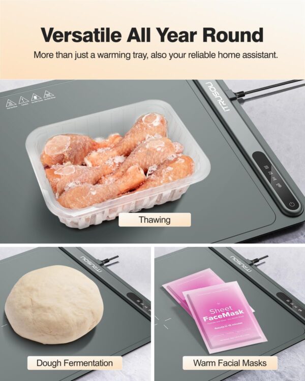 Electric Warming Tray - Full Surface Heating, - Image 2