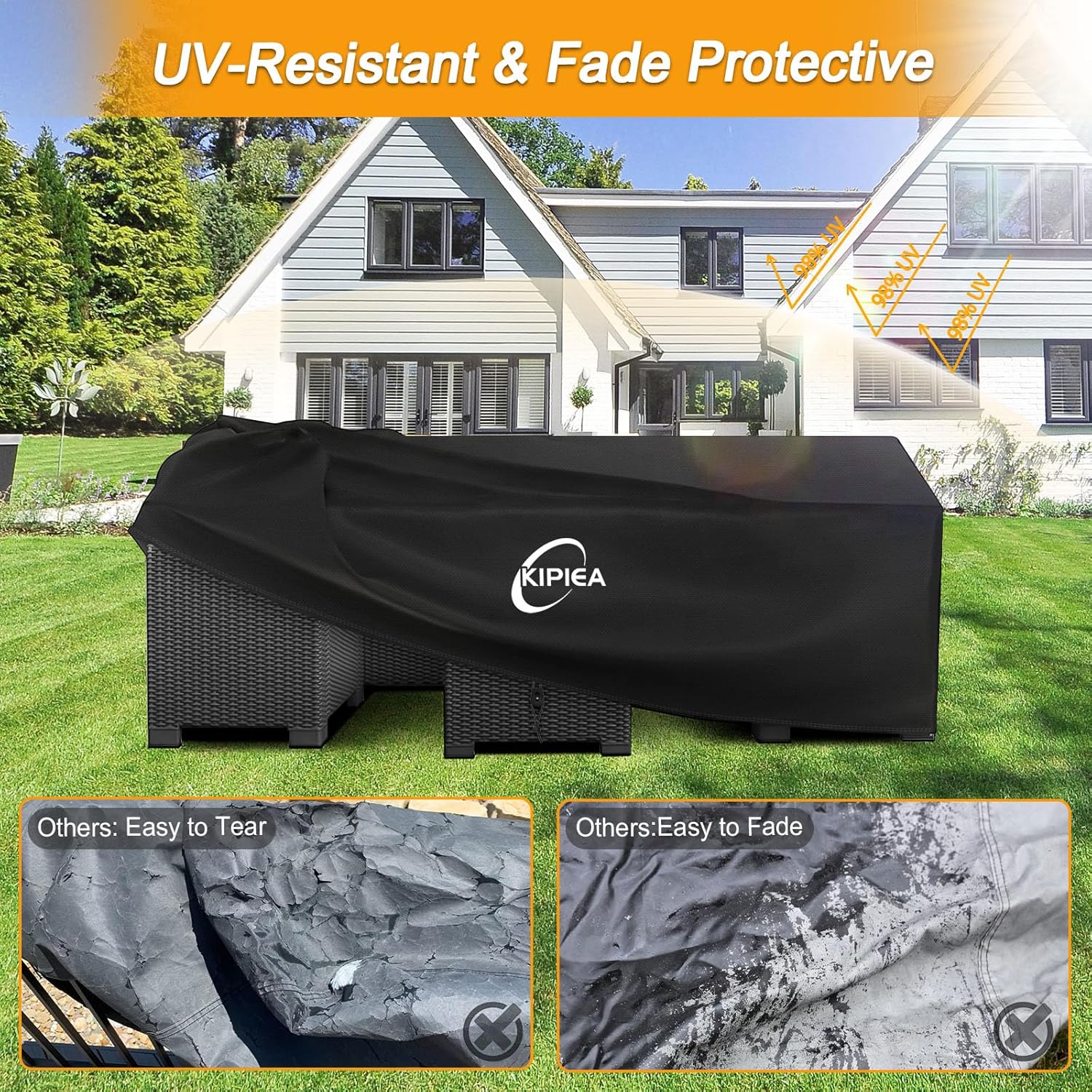 Kipiea Patio Furniture Covers Waterproof Winter, - Image 2