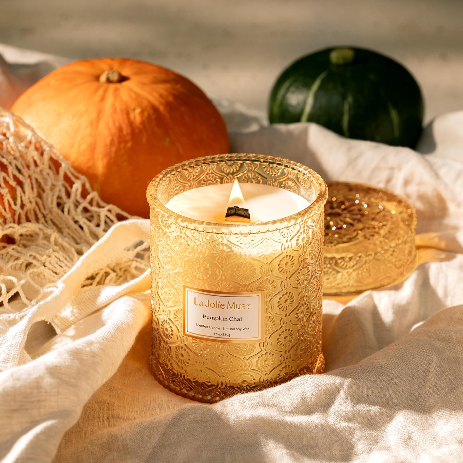 LA JOLIE MUSE Pumpkin Candle, Fall Candles for Home Scented - Image 3