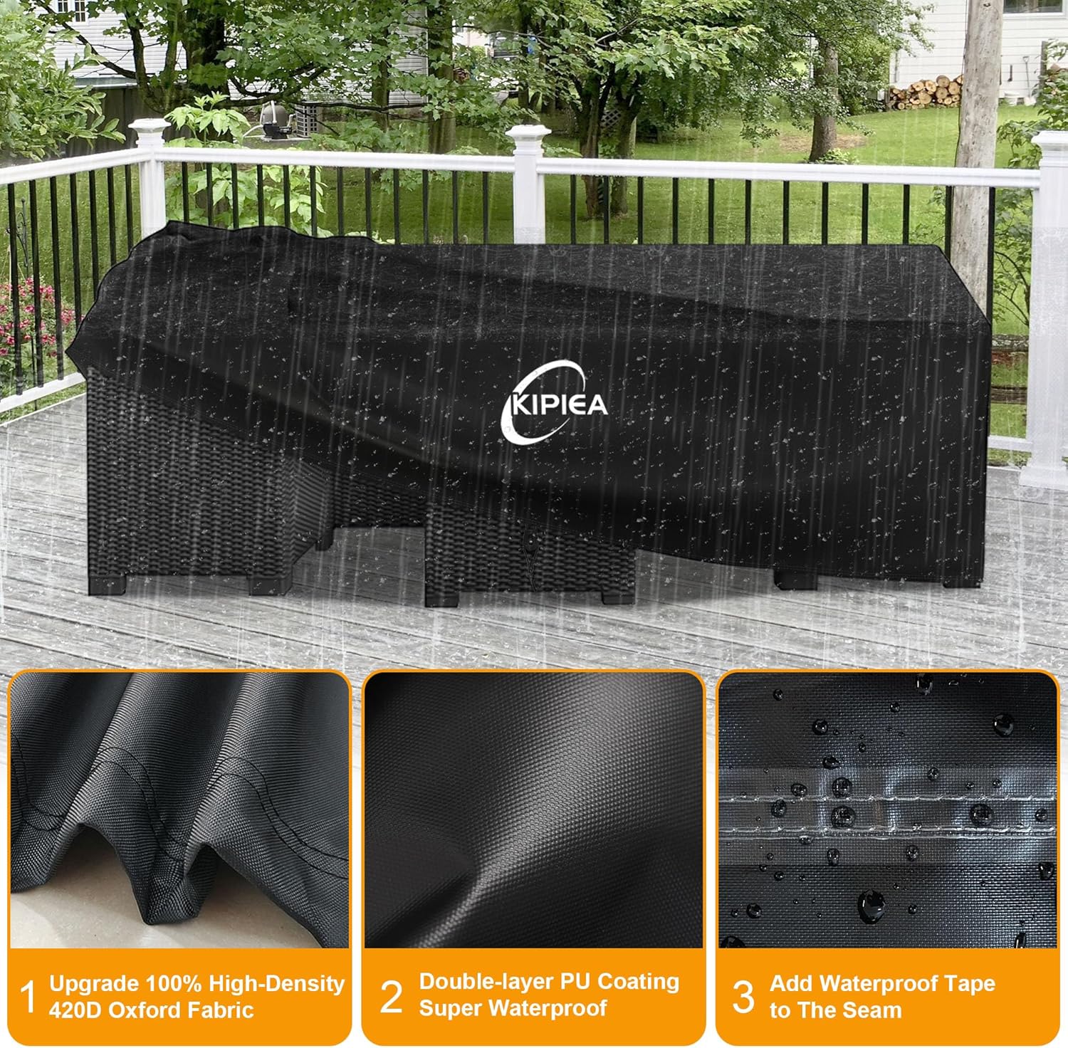 Kipiea Patio Furniture Covers Waterproof Winter, - Image 3