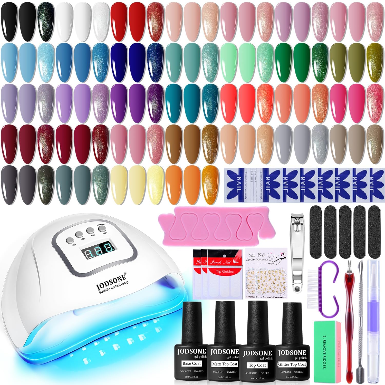 JODSONE Gel Nail Polish Kit with U V Light 32 Colors
